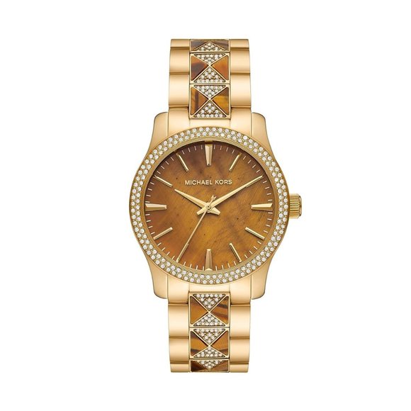 Michael Kors Gold Runway Ladies Women's Watch, Stainless Steel Watch MK7389 - Picture 1 of 7